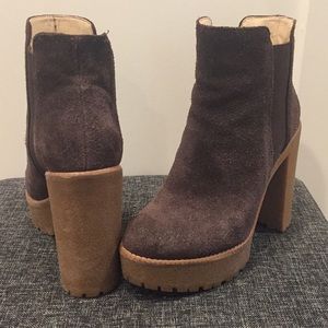 Brown Nine West booties